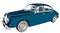 Retro Classic Car Illustration Isolated