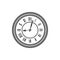 Retro clock dial hour and minute pointers isolated