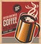 Retro coffee poster