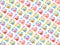 Retro color hearts pattern