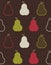 Retro colorful pears pattern