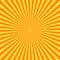 Retro comic book background. Vintage yellow sun rays. Pop art style