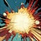 Retro Comic Book Style Supernova Explosion Artwork