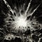 Retro Comic Book Style Supernova Explosion In Black And White