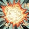 Retro Comic Book Style Supernova Explosion Poster