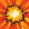 Retro Comic Style: Orange Supernova Explosion