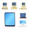 Retro computer item classic antique technology style business personal equipment and vintage pc desktop hardware