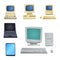 Retro computer item classic antique technology style business personal equipment and vintage pc desktop hardware