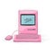Retro computer pink, sketch for your design