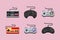 Retro Console Gamepads in Pixelart Style