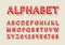 Retro creative alphabet.