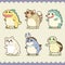 Retro cute animals set