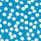 Retro daisy seamless vector pattern.