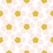 Retro daisy seamless vector pattern.