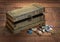 Retro decorative box or treasure chest