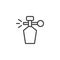 Retro deodorant bottle outline icon