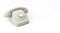 Retro desktop telephone isolated on a white background. Space for text