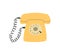 Retro dial phone in trendy style.