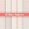 Retro different seamless patterns. Vector
