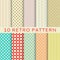 Retro different vector seamless patterns (tiling).