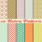 Retro different vector seamless patterns (tiling).