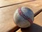 retro dirty sports baseball closeup old vintage used sport ball game activity