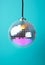 Retro Disco Revival: Minimalist Pop Art Disco Ball