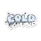 retro distressed sticker of a cartoon cold text symbol