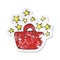 retro distressed sticker of a cartoon expensive handbag