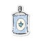 retro distressed sticker of a cartoon fragrance spray