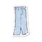 retro distressed sticker of a cartoon pair of jeans