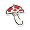 retro distressed sticker of a cartoon poisonous toadstool