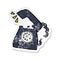 retro distressed sticker of a cartoon ringing telephone