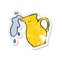 retro distressed sticker of a cartoon water jug