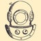 Retro diver helmet