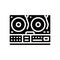 retro dj turntable retro music glyph icon vector illustration