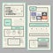 Retro document style one page website design