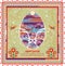 Retro Easter background In Folk Style