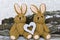 Retro Easter Bunnies Plush Animal