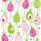 Retro Easter Eggs Seamless Pattern