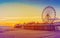 Retro Effect Photo Filter: Blackpool Central Pier and Ferris Wheel, Lancashire, England, UK