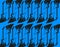 Retro Electric Guitar repetition pattern over blue background