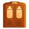 Retro elevator icon, cartoon style