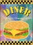 Retro enamel diner sign