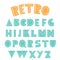 Retro english alphabet