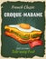 Retro Fast Food French Sandwich Poster