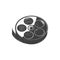 Retro film reel isolate multimedia video tape icon