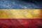 retro flag of Daco Romance peoples Serbian Romanians with grunge texture. flag representing ethnic group or culture, regional