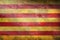 retro flag of Ibero Romance peoples Catalans with grunge texture. flag representing ethnic group or culture, regional authorities