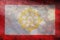 retro flag of Sikkim 1967 1975, asia with grunge texture. flag representing extinct country, ethnic group or culture, regional